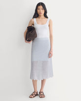 Lace-Knit Midi Skirt | Skywriting