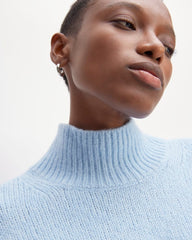 The Cloud Oversized Turtleneck | Chambray Blue