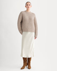 Waffle Sweater in Cloud | Heathered Oatmeal