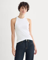 Luxe Rib Racerback Tank | White