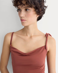 Tie-Shoulder Tank | Henna Red