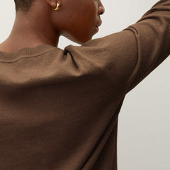 The Organic Cotton Crewneck Sweater | Dark Camel