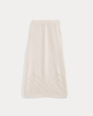 Lace-Knit Maxi Skirt | Bone