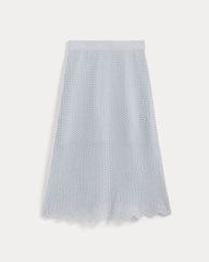 Lace-Knit Midi Skirt | Skywriting
