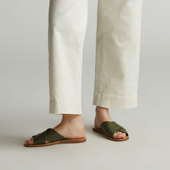 The Day Crossover Sandal | Olive
