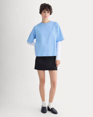 Oversized Seamed Tee | Open Air Blue