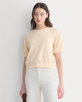Lightweight Terry Blouson Short-Sleeve Crew | Parchment