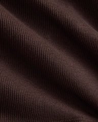Luxe Rib V-Neck Henley | Coffee Bean
