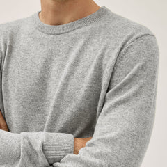 The Grade-A Cashmere Crew | Heathered Grey
