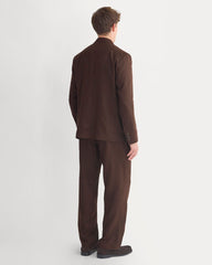 Soyeux Linen Linen Blazer | Dark Brown