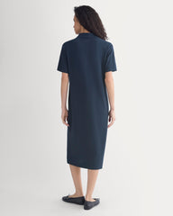 Pique Polo Short-Sleeve Dress | Navy