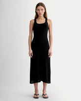 The Crochet Knit Tank Dress | Black