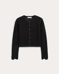 Lace-Knit Cardigan | Black