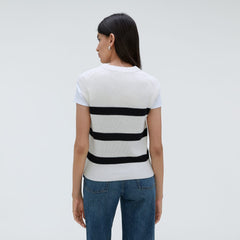 The Cotton Summer Sweater Tank | Canvas / Black