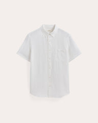 The Classic Short-Sleeve Shirt in Linen | White