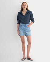 Way-High® A-Line Denim Short | Light Indigo