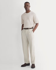Soyeux Linen Pleated Trouser | Peyote