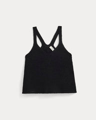 Racerback V-Neck Sweater | Black