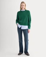 The Boxy Crew in Cashmere | Hunter Green