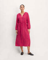The TENCEL™ Gathered Maxi Dress | Red Currant