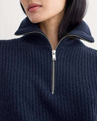 The Half-Zip Sweater in Luxe Merino | Navy