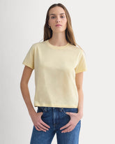 The Box-Cut Tee in Essential Cotton | Double Cream | No Pocket