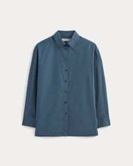 The Boyfriend Shirt in Ultrasoft Cotton | Deep Lazuli Blue
