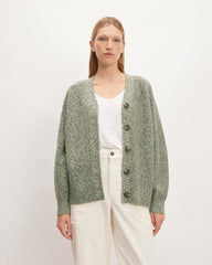 The Felted Merino Cardigan | Seafoam Green / Kambaba Twist