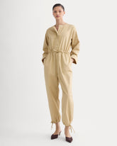 The Utility Drawstring Jumpsuit | Classic Khaki