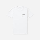 The 100% LA Cotton Box-Cut Tee | White / Black