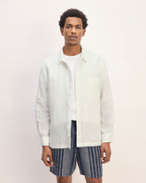 The Linen Straight Hem Shirt | White