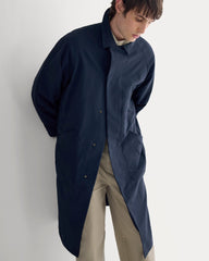 Re:Cycled Nylon Mac Coat | Deep Navy