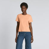 The Box-Cut Tee in Essential Cotton | Apricot | No Pocket