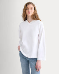 Retro V-Neck Jersey | White