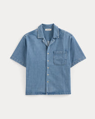 Lightweight Denim Resort Shirt | Light Indigo