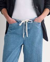 Low-Slung Tie-Front Jean | Medium Indigo