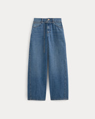Lightweight Loose Wide-Leg Jean | Medium Indigo | Long