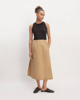 The Supima® High-Neck Riviera Dress | Black / Tiger's Eye