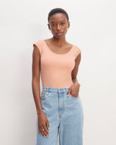 The Supima® Form Cap-Sleeve Tee | Blush Pink