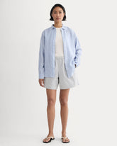 The Seersucker Pull-On Short | Dutch Blue / Natural