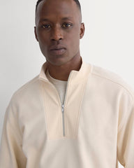Lightweight Terry Zip Pullover | Parchment
