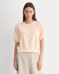 Lightweight Terry Blouson Short-Sleeve Crew | Pale Peach
