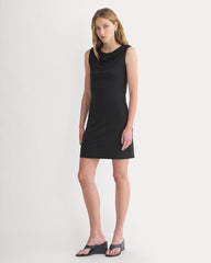 Cowl Neck Mini Dress | Black