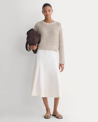 Open-Knit Crew in Elevated Cotton | Peyote
