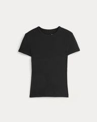 Tissue Short-Sleeve Crew | Black
