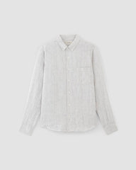 The Classic Shirt in Linen | White / Black