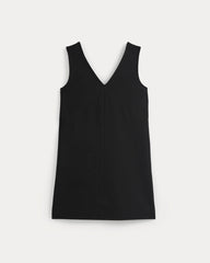 Ponte V-Neck Mini Dress | Black