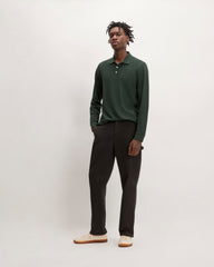The Long-Sleeve Pique Polo | Scarab