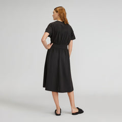 The Organic Cotton Waisted Dress | Black