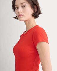 RetroSoft Cotton Crew | Fiery Red
